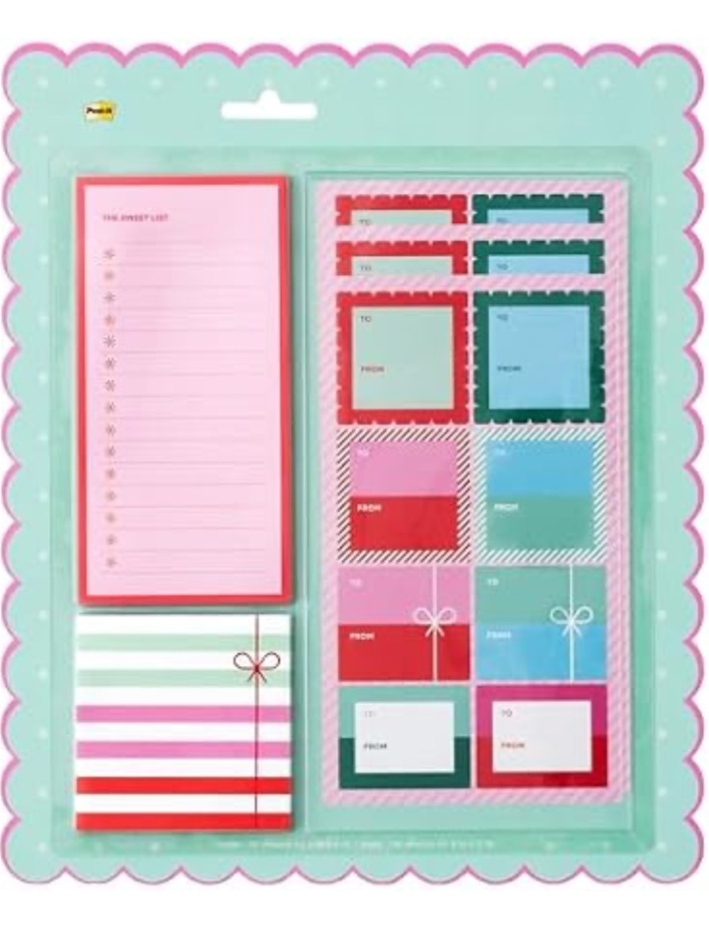 Post-It Jingle Notes Gift Set - 2 Notepads & 3 Sets of Gift Tags - NEW